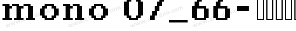 mono 07_66字体转换